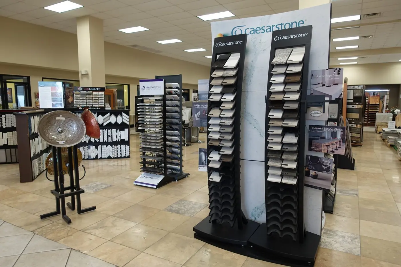 Quartz sample displays from several brands